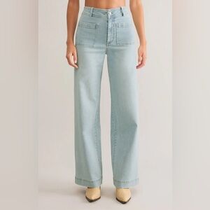Z Supply Light Wash Wide Leg Jeans